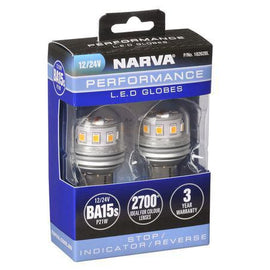 Narva 12/24V Gen III LED BA15S P21W Globes (2)