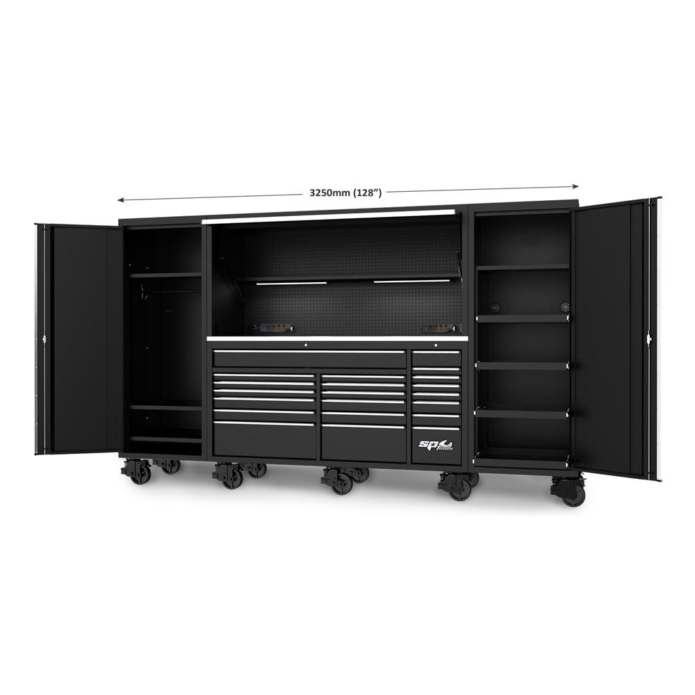 114" USA Sumo Series Complete Workstation - Black/Chrome