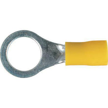Load image into Gallery viewer, OEX ACX3062BL yellow ring crimp terminals ID 10.5mm vinyl insulated 10 pack