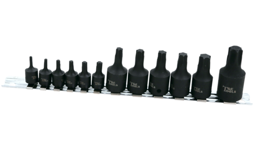 12 Piece 1/4", 3/8" & 1/2" Drive Torx Bit Socket Set