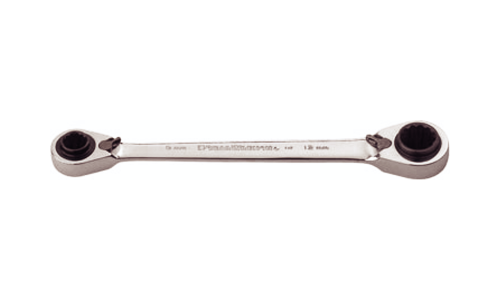 16 x 17mm & 18 x 19mm Quad-Box Gear Ratchet Wrench