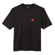 Load image into Gallery viewer, Heavy Duty Short Sleeve Pocket Tee Black - Extra Extra Large