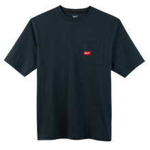 Load image into Gallery viewer, Heavy Duty Short Sleeve Pocket Tee Blue - Large