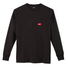 Load image into Gallery viewer, Heavy Duty Pocket Tee Long Sleeve Shirt - Black - XXL