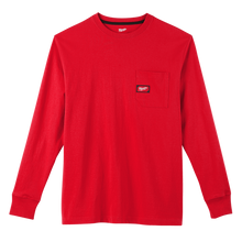 Load image into Gallery viewer, Heavy Duty Pocket Tee Long Sleeve Shirt - Red - Small