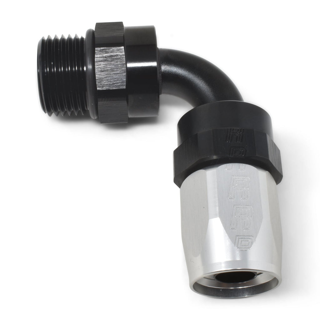 90 DEG HOSE END -16AN SILVER FULL FLOW TAPER STYLE