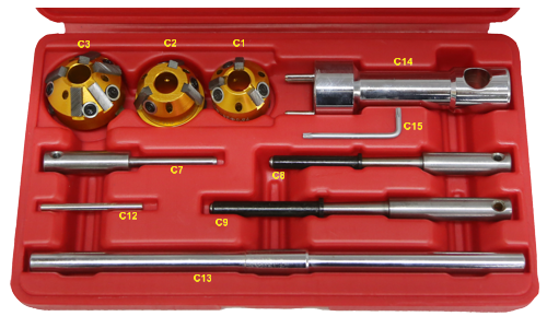 Valve Seat Cutting Kit with Tungsten Carbide Blades