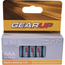 Load image into Gallery viewer, AAA Battery - GearUp Alkaline 18pk, 1.5V 1250mAh