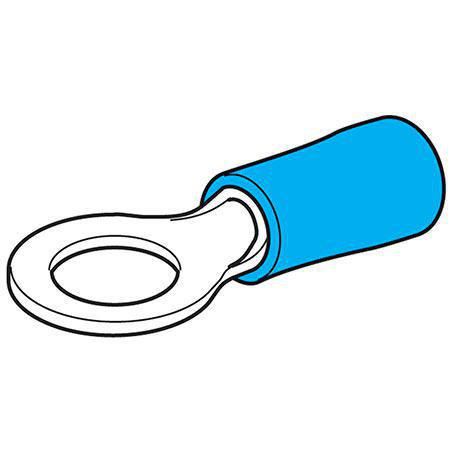 5mm Blue Ring Crimp Terminal Vinyl Replacement Pack