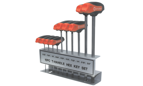 10 Piece SAE T-Handle Hex Key Set