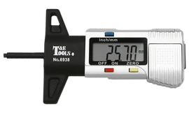 Digital Tyre Tread Depth Gauge 0-25mm x 0.01mm/0.005”