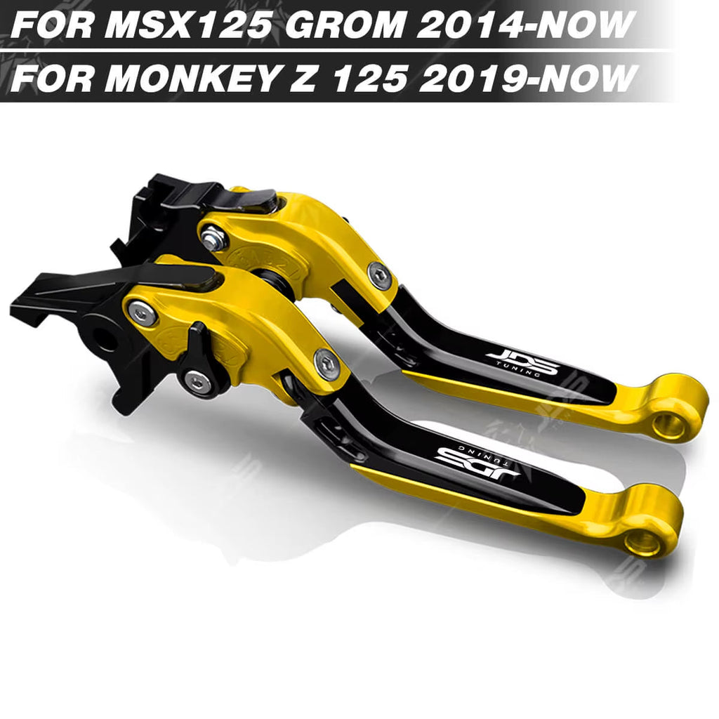 For Honda MSX 125 GROM 125/MONKEY Z 125 Clutch Lever Brake Lever Set Foldable Adjustable Handle Levers Motor Accessories Parts / Y-Bl