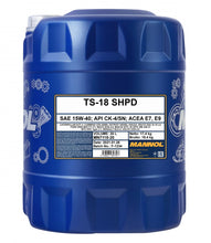 Load image into Gallery viewer, MANNOL 7118 20L TS-18 SHPD 15W-40 Truck Oil