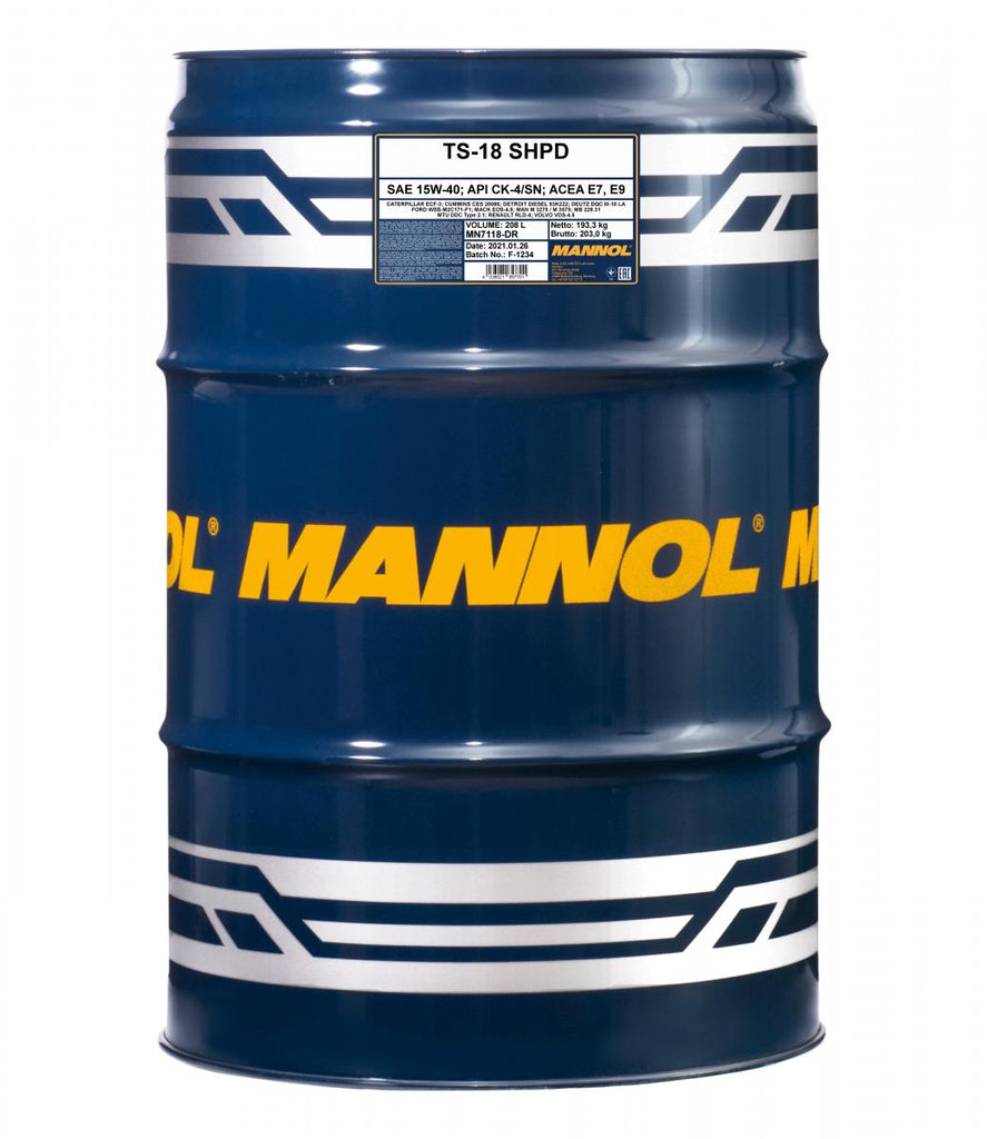 TS-18 SHPD Truck Engine Oil 15W-40 208L