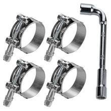 Load image into Gallery viewer, 3.5" BILLET INTERCOOLER CLAMPSSTAINLESS STEEL BLUE CLAMP