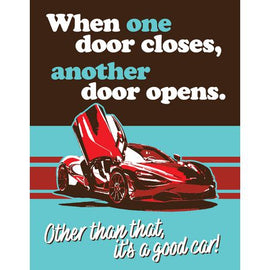 One Door Metal Sign