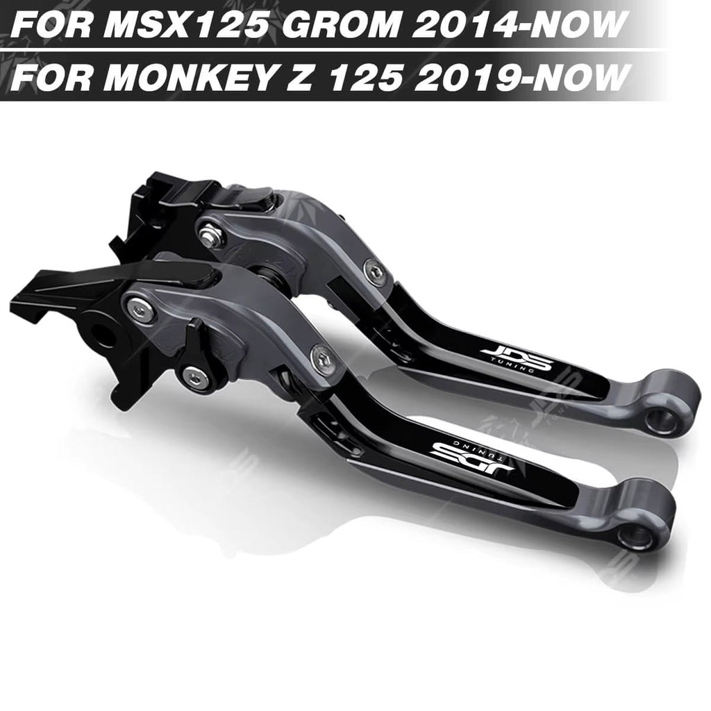 For Honda MSX 125 GROM 125/MONKEY Z 125 Clutch Lever Brake Lever Set Foldable Adjustable Handle Levers Motor Accessories Parts / T-Bl