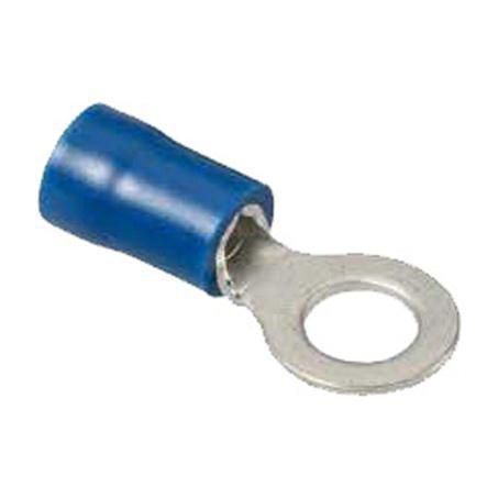 4.3mm Blue Crimp Terminal Ring Vinyl Insulated Pack of 100