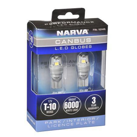 Narva 12V Gen III LED T10 Wedge Globes with Canbus (2)