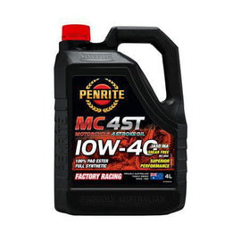 MC410W40004 - Penrite MC-4 ST 10W-40 PAO/Ester Motorcycle Engine Oil 4L