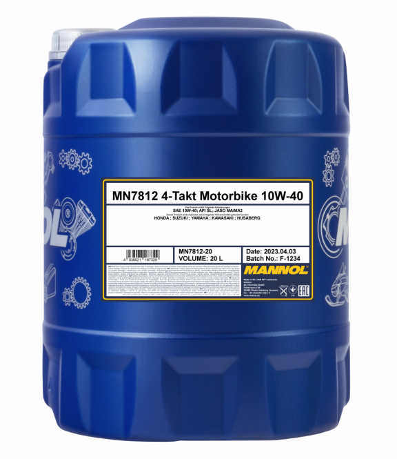 MANNOL 7812 20L 10W-40 Motorbike 4-Stroke Engine Oil