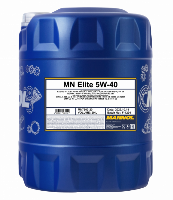 Elite Ester Motor Oil 5W-40 20L