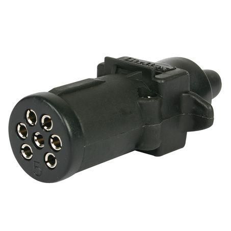 7 Pin Trailer Plug - Plastic Round Small