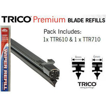Load image into Gallery viewer, Trico Wiper Blades Refill Combo 8mm x 710mm / 6mm x 610mm