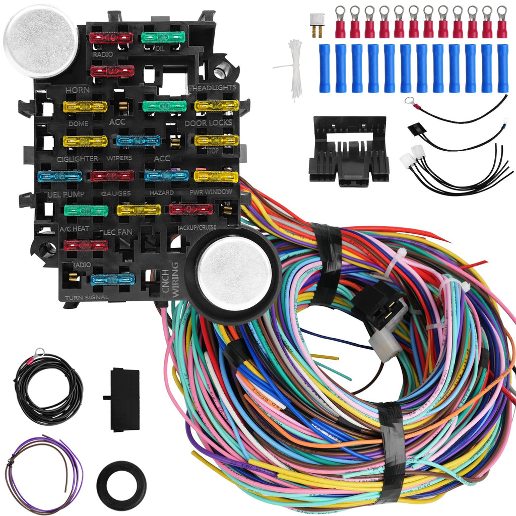 21 CIRCUIT UNIVERSAL WIRING HARNESS 21 FUSE 12V