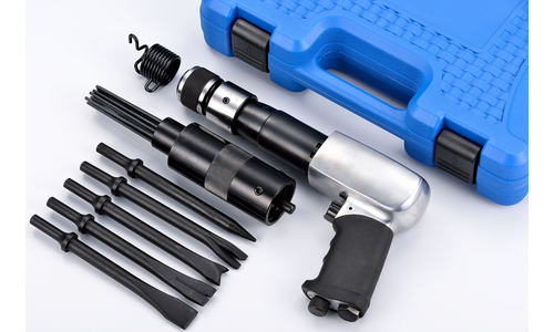 5 Piece Air Hammer Chisel and Scaler Set with Air Gun