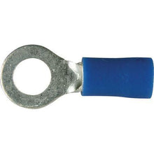 Load image into Gallery viewer, OEX ACX3054BL blue ring crimp terminals ID 5mm vinyl insulated 25 pack