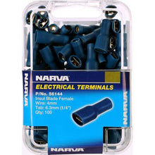 Load image into Gallery viewer, 6.3 x 0.8mm Blue Female Blade Crimp Terminal Replacement Pack