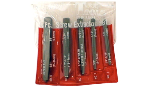 5 Piece Square Type Screw Extractor Set