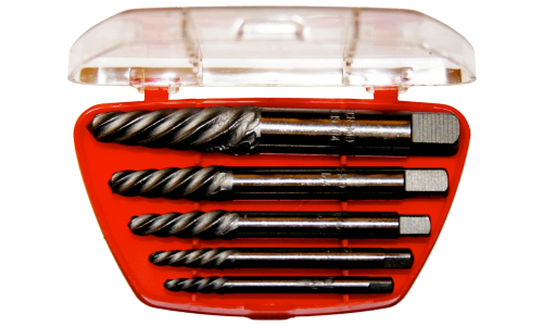 5 Piece Spiral Type Screw Extractor Set