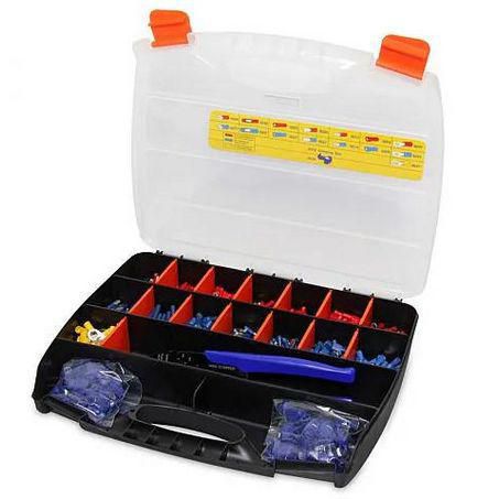 800 Piece Assorted Crimp Terminal Kit with Tool