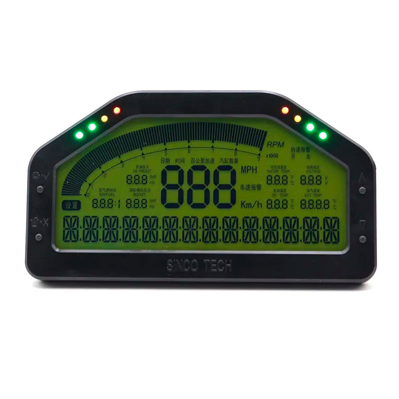 908 Car Dash Race Dashboard Display Connecting Wire LCD Screen Multi-function Gauge Sensor Kit