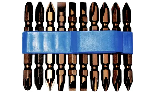 1/4" Hex Double Ended Combination Power Bit Set, 10 Piece