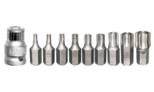 10 Piece 5/16" Hex Torx-Plus Insert Bit Set