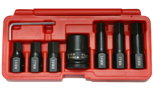 8 Piece Metric In-Hex Impact Bit and Holder Set