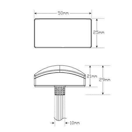 Repco 12-24V LED Amber Side Marker Lamp 58x35x25mm