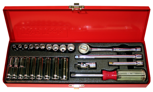 24 Piece 1/4" Drive Metric Socket Set