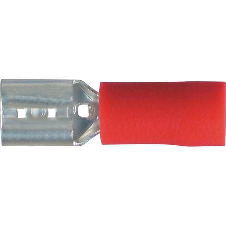 ACX3015 - OEX Crimp Terminal Female Blade Red Terminal Entry 5 x 0.8mm Vinyl 100 Pce