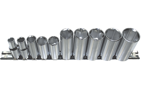 10 Piece 3/8" Drive SAE Deep Socket Set