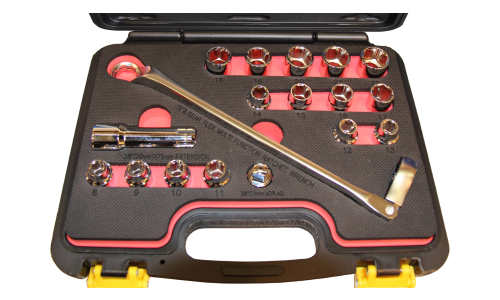 3/8" Drive Hole Thru Socket Set, 18 Piece