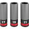 Load image into Gallery viewer, Milwaukee 3 Piece 1/2" Drive Lug Nut Socket Set - Metric