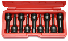 Load image into Gallery viewer, 1/2" Drive SAE In-Hex Impact Bit Socket Set, 9 Piece