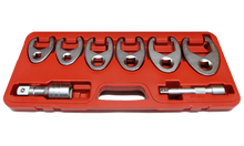 Load image into Gallery viewer, 8 Piece 1/2" and 3/4" Drive Metric Flare Nut Crowsfoot Wrench Set