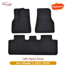 For Tesla Model Y 3 Highland Floor Mat Trunk Luggage Mat LHD RHD 2017 to 2024 2025 Left Right Rudder Four Seasons Floor Liner / Lhd M3 2021-2024...