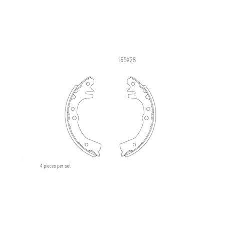 165mm Trustop Brake Shoes