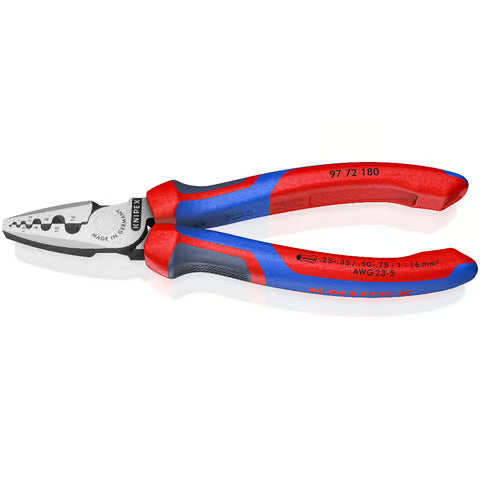 KNIPEX 180mm Crimping Pliers for Wire Ferrules